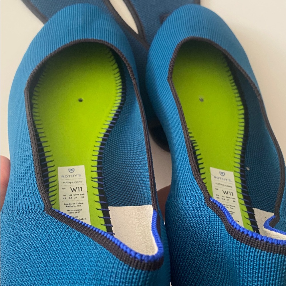 NWOB Rothy’s The Square Pacific Blue Green Size 11 new - Picture 14 of 16